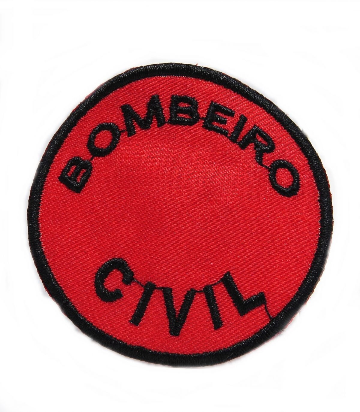 00324 bordado bobemiro civil fundo vermelho - Couro Art Bombeiro Civil, Saúde e Tático