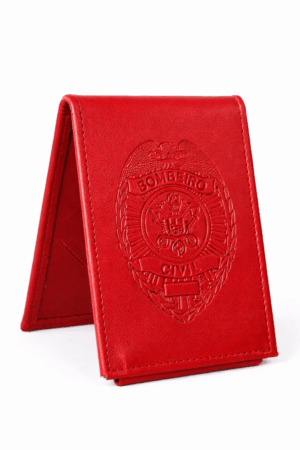 Carteira Porta Notas Bombeiro Civil Aguia Fundo Branco - Couro Art Bombeiro Civil, Saúde e Tático