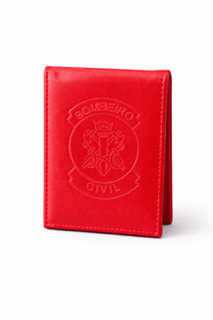Carteira Porta Notas Bombeiro Civil Vermelha4 - Couro Art Bombeiro Civil, Saúde e Tático