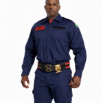 Gandola Bombeiro Civil Profissional Azul Manga Longa - RipStop