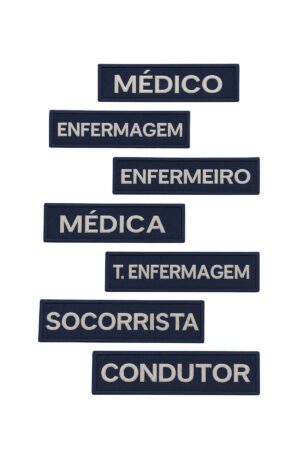 Bordado – Area da Saude – Velcro - Couro Art Bombeiro Civil, Saúde e Tático