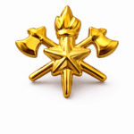 Brevê de Gola - Bombeiros - Dourado - (Machado cruzado)