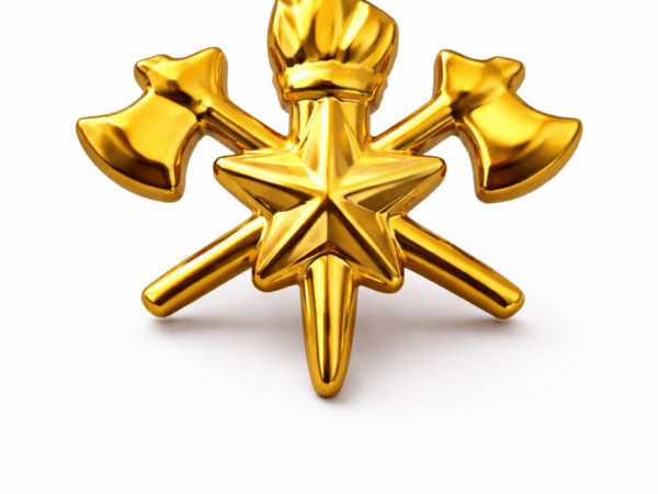 Brevê de Gola - Bombeiros - Dourado - (Machado cruzado)