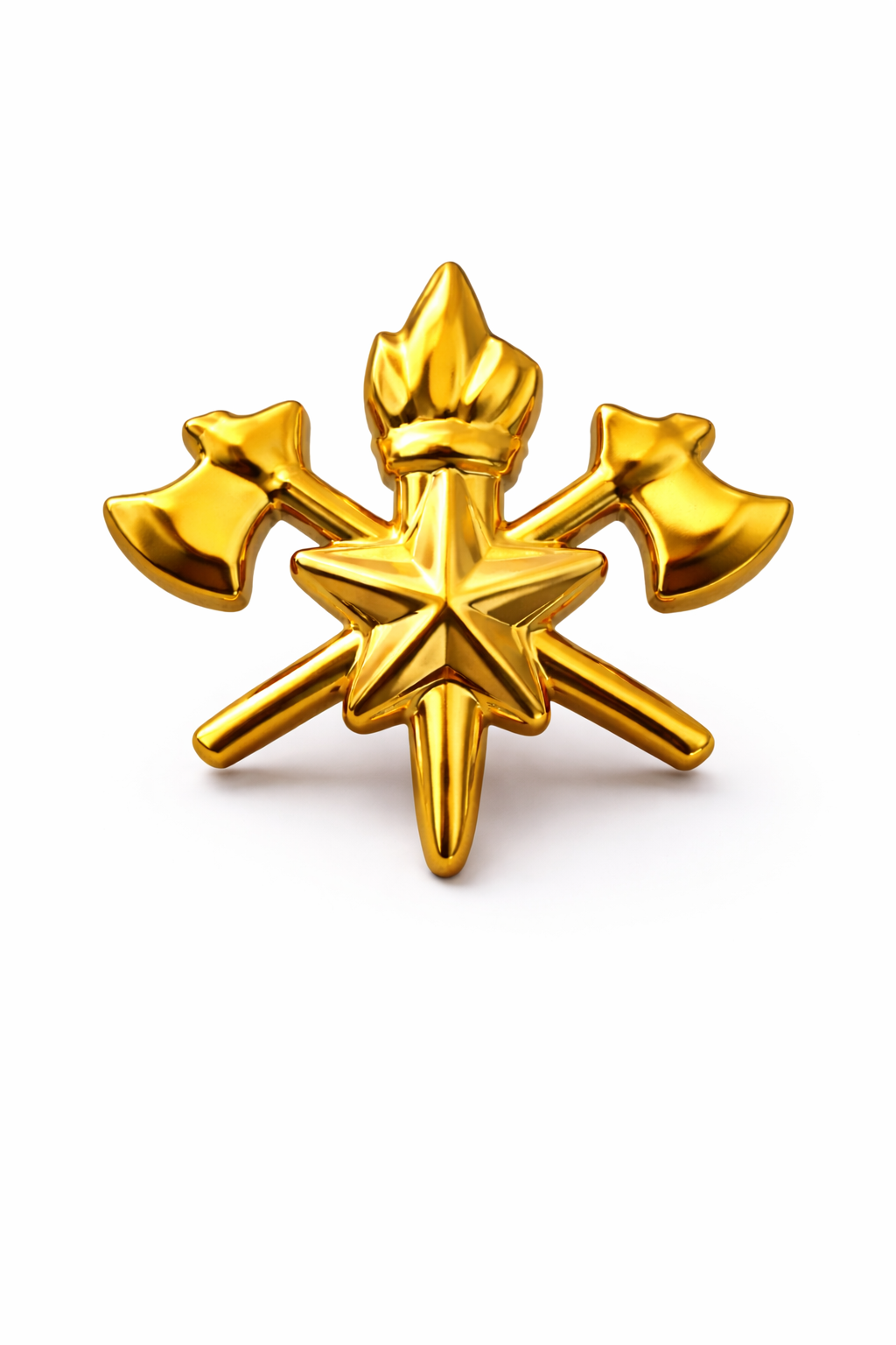 Brevê de Gola – Bombeiros – Dourado – (Machado cruzado) Brevê de Gola - Bombeiros - Dourado - (Machado cruzado) - Imagem 1