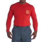 Camiseta Manga Longa Bombeiro Civil Vermelha Brasão
