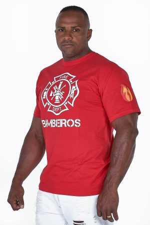 CAMISETA FIRE DPT VERMELHA FRENTE 1 - Couro Art Bombeiro Civil, Saúde e Tático