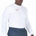 Camiseta Manga Longa Bombeiro Civil Branca Tarja