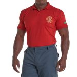 Camiseta Polo Bombeiro Civil Brasão - Vermelha