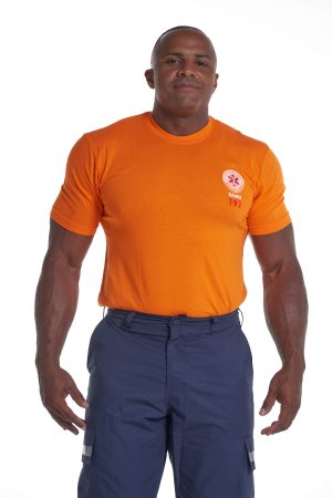 CAMISETA SAMU LARANJA MASC - Couro Art Bombeiro Civil, Saúde e Tático