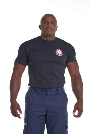 CAMISETA SOCORRISTA PRETA MASC - Couro Art Bombeiro Civil, Saúde e Tático
