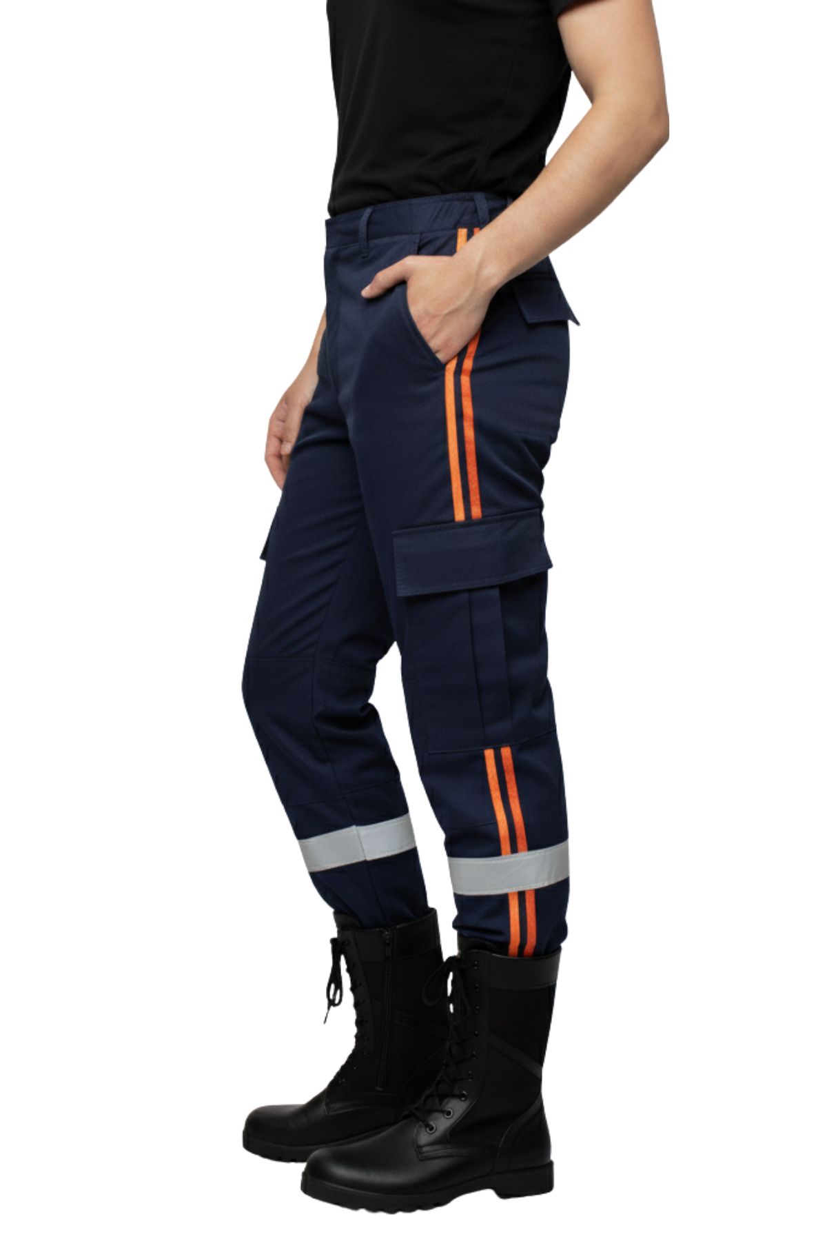 Calça Samu frente slim Calça SAMU Resgate - Tática c/ Refletivo - Slim - RipStop - Imagem 1