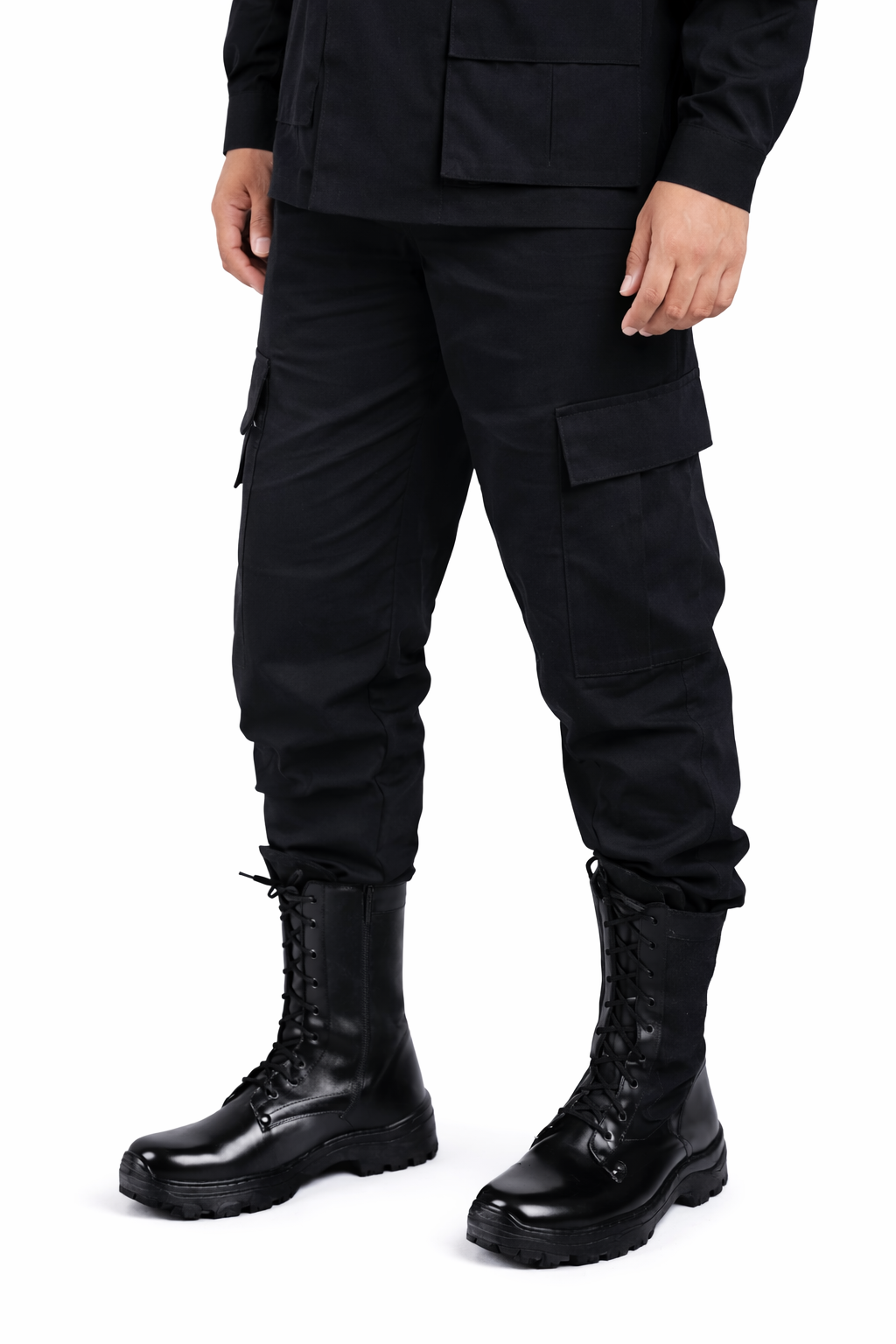 Calça Tática Preta - sem Refletivo - RipStop - fundo branco Calça Tática Preta - s/ Refletivo - RipStop - Imagem 1