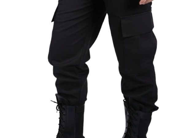 Calça Tática Preta - s/ Refletivo - Slim - RipStop
