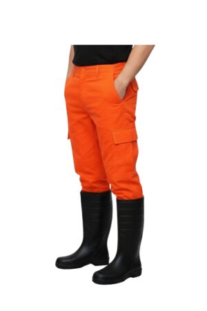 Calca tatica laranja sem refletivo frente 2 - Couro Art Bombeiro Civil, Saúde e Tático