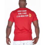 Camiseta Bombeiro Civil - Prevenir Salvar Combater Costas