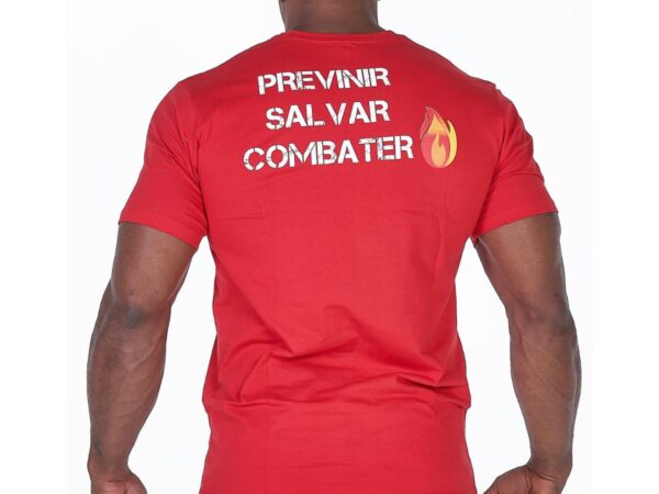 Camiseta Bombeiro Civil - Prevenir Salvar Combater Costas