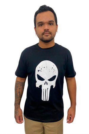 Camiseta Justiceiro Frente - Couro Art Bombeiro Civil, Saúde e Tático