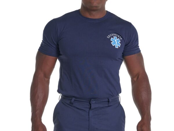 Camiseta Resgate Socorrista - Azul - Estampada