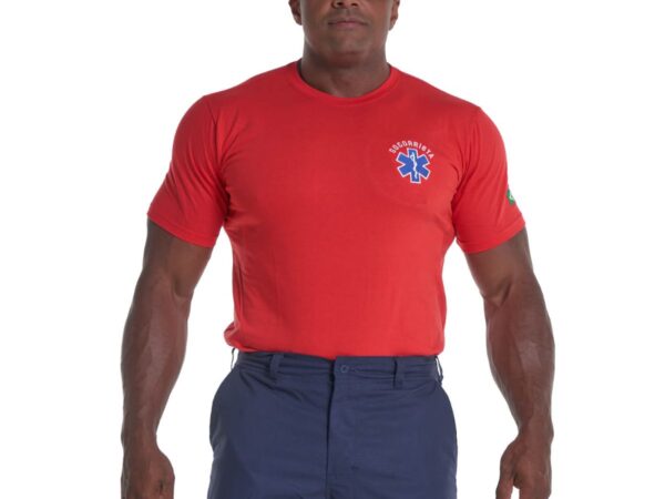 Camiseta Socorrista Cruz da Vida - Vermelha