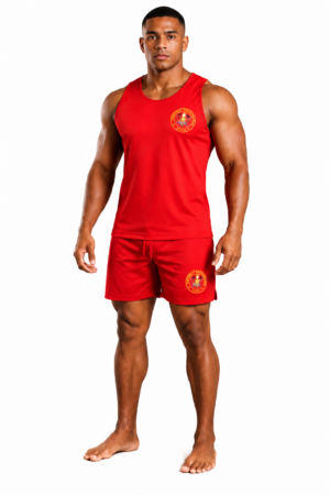 Conjunto Regata Vermelha e Short – Bombeiro Profissional Civil2 - Couro Art Bombeiro Civil, Saúde e Tático