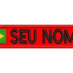 Tarjeta QRA e Bandeira do Brasil - 14 x 2,5cm