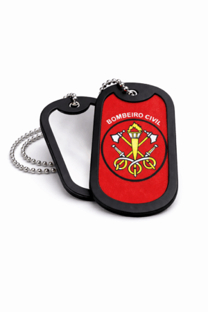 Dog tag5 - Couro Art Bombeiro Civil, Saúde e Tático
