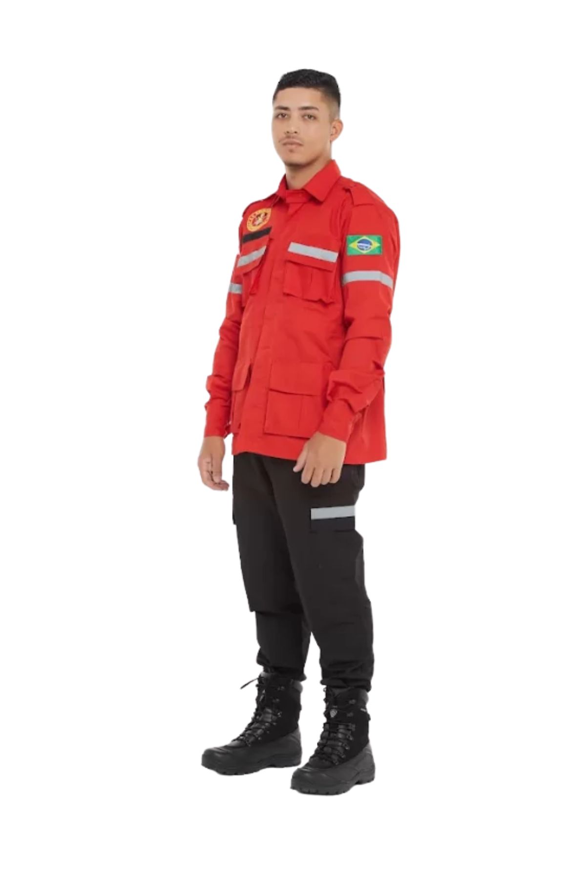 Farda Tática Brigada Profissional Vermelha Padrão MG com brasão – Manga Longa Farda Tática Brigada Profissional Vermelha Padrão MG com brasão – Manga Longa - Imagem 1