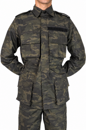 Gandola Camuflada Tatica Multicam Black Manga Longa Rip Stop Fundo Branco - Couro Art Bombeiro Civil, Saúde e Tático