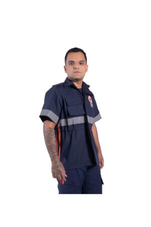 Gandola SAMU Resgate – Manga Curta - Couro Art Bombeiro Civil, Saúde e Tático