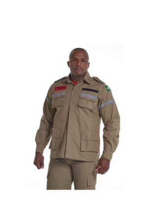 Gandola Tatica Bombeiro Civil Caqui – Manga Longa - Couro Art Bombeiro Civil, Saúde e Tático