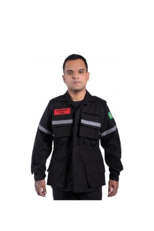 Gandola Tatica Bombeiro Civil Preta – Manga Longa - Couro Art Bombeiro Civil, Saúde e Tático