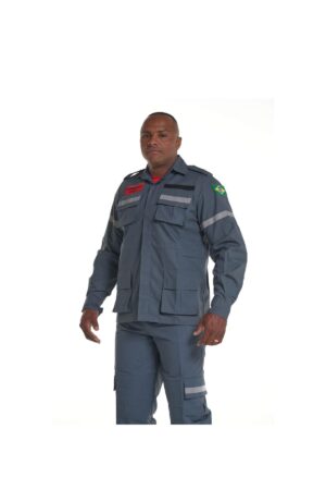 Gandola Tatica Bombeiro Civil Verde Petroleo Acinzentado – Manga Longa - Couro Art Bombeiro Civil, Saúde e Tático