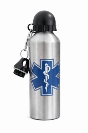 Garrafa de Aluminio Cruz da Vida - Couro Art Bombeiro Civil, Saúde e Tático