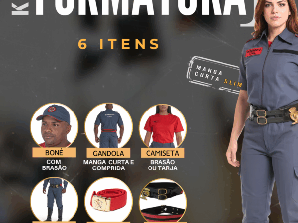 Kit Bombeiro Civil - Formatura - Slim - Manga Curta