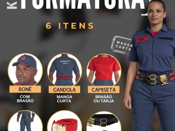 Kit Bombeiro Civil – Formatura – Manga Curta