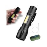Mini Lanterna Tática com Led - Zoom - Luz Forte - Carga USB