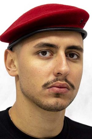 boina vermelho - Couro Art Bombeiro Civil, Saúde e Tático