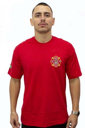 camiseta socorrista vermelha 1 - Couro Art Bombeiro Civil, Saúde e Tático