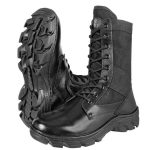 Coturno Tático c/ Zíper e Velcro - Couro e Lona Extra-Leve - Force Militar