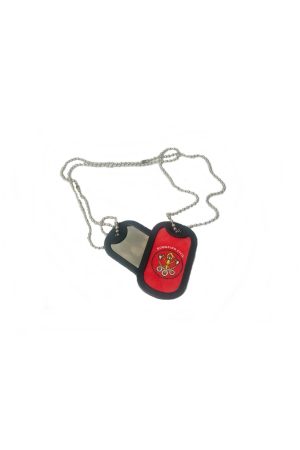 dog tag 1 - Couro Art Bombeiro Civil, Saúde e Tático