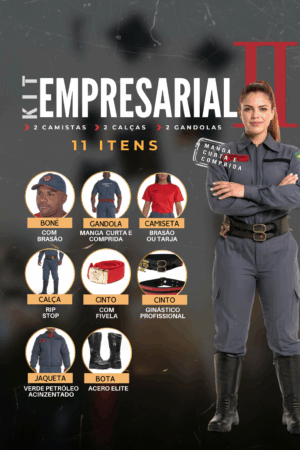 kit Empresarial 2 Bombeiro Civil - Couro Art Bombeiro Civil, Saúde e Tático