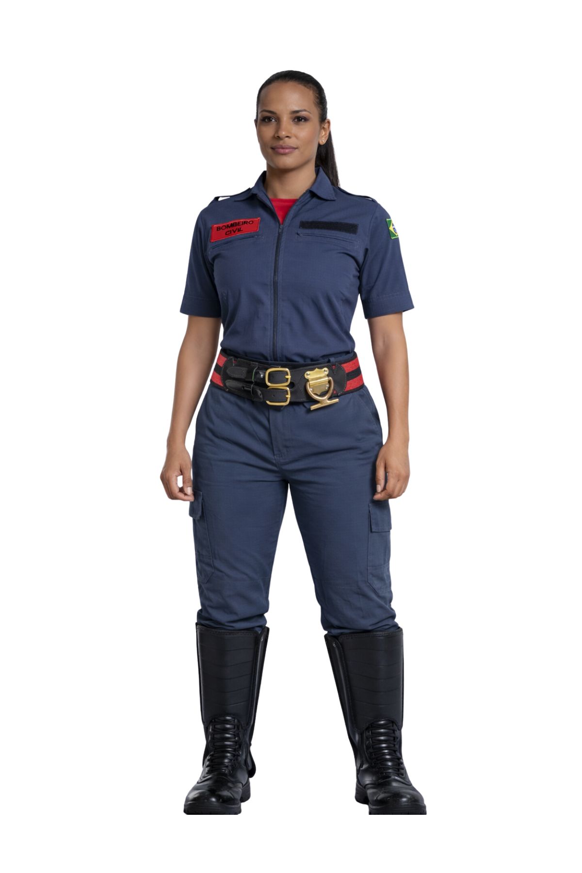 teste farda Farda Bombeiro Civil - Slim - Manga Curta - Imagem 1
