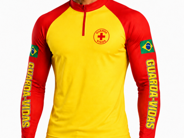 Camiseta Manga Longa Guarda Vidas - Proteção UV  50+