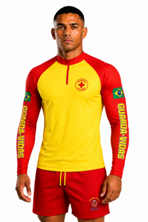 Camiseta Manga Longa Guarda Vidas Protecao UV 50 - Couro Art Bombeiro Civil, Saúde e Tático