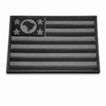 Emborrachado Bandeira Estado de São Paulo - 5,5 x 8 cm - Cinza e Preto Claro