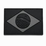 Emborrachado Bandeira do Brasil - 5,5 x 8cm - Cinza e Preto
