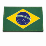 Emborrachado Bandeira do Brasil - 5,5 x 8cm - Colorida