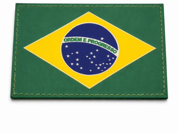 Emborrachado Bandeira do Brasil - 5,5 x 8cm - Colorida