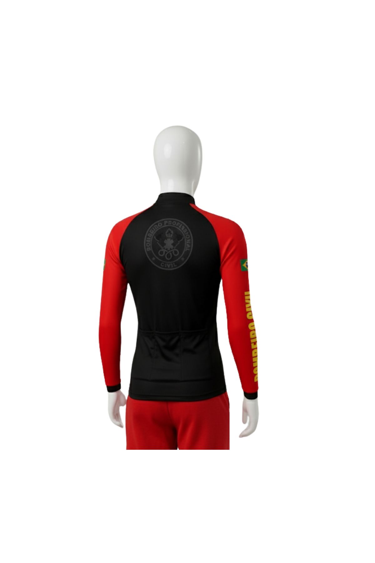 Camiseta UV bombeiro costa Camiseta Manga Longa Bombeiro Profissional Civil - Proteção UV  50+ - Imagem 2