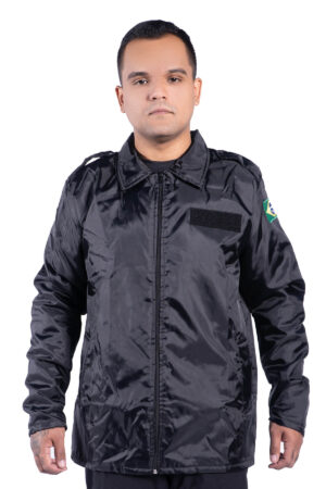JAQUETA NYLON PRETA LISA 2 1 - Couro Art Bombeiro Civil, Saúde e Tático